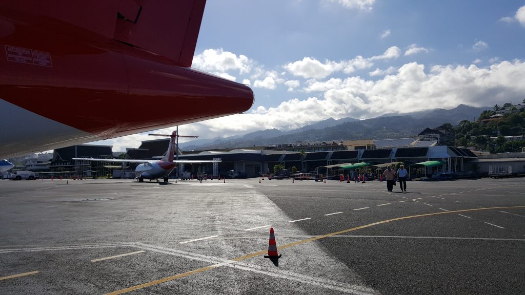 Der internationale Flughafen von Tahiti
