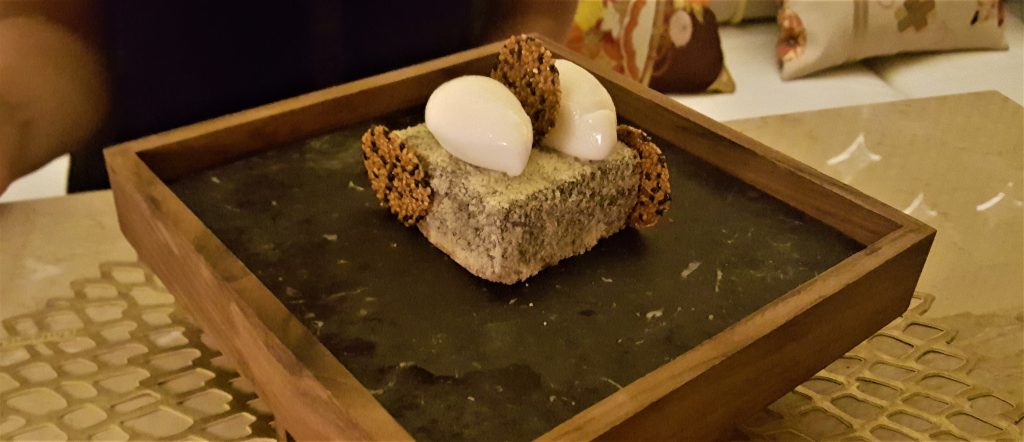 Essbarer Stein im Restaurant