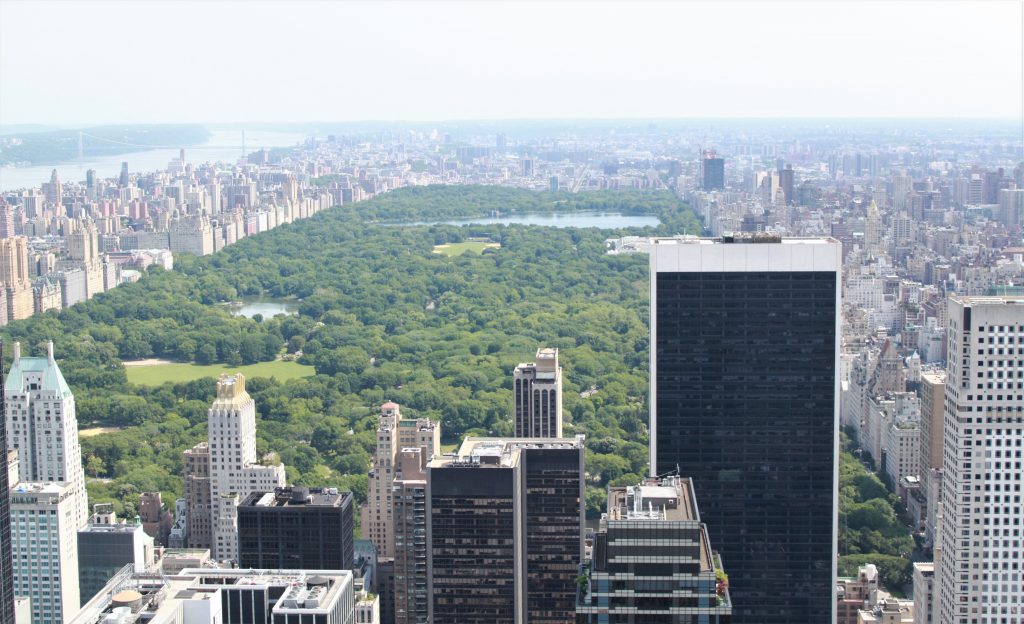 New York Blick vom Rockefeller Center auf den Central Park